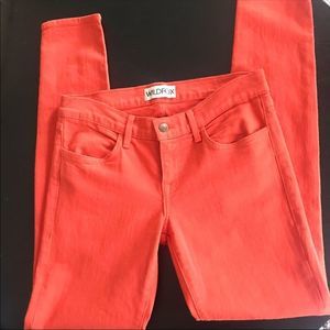 WILDFOX ORANGE skinny jeans